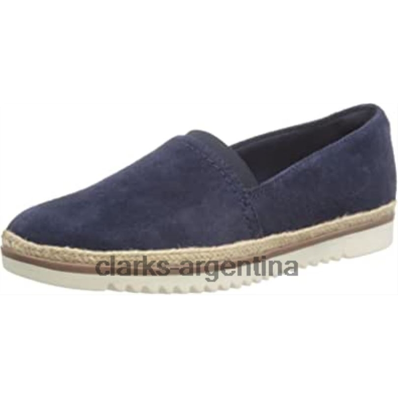 Clarks mujer 2FZPZ742 mocasines serena paige para mujer ante azul marino clarks gamuza azul marino
