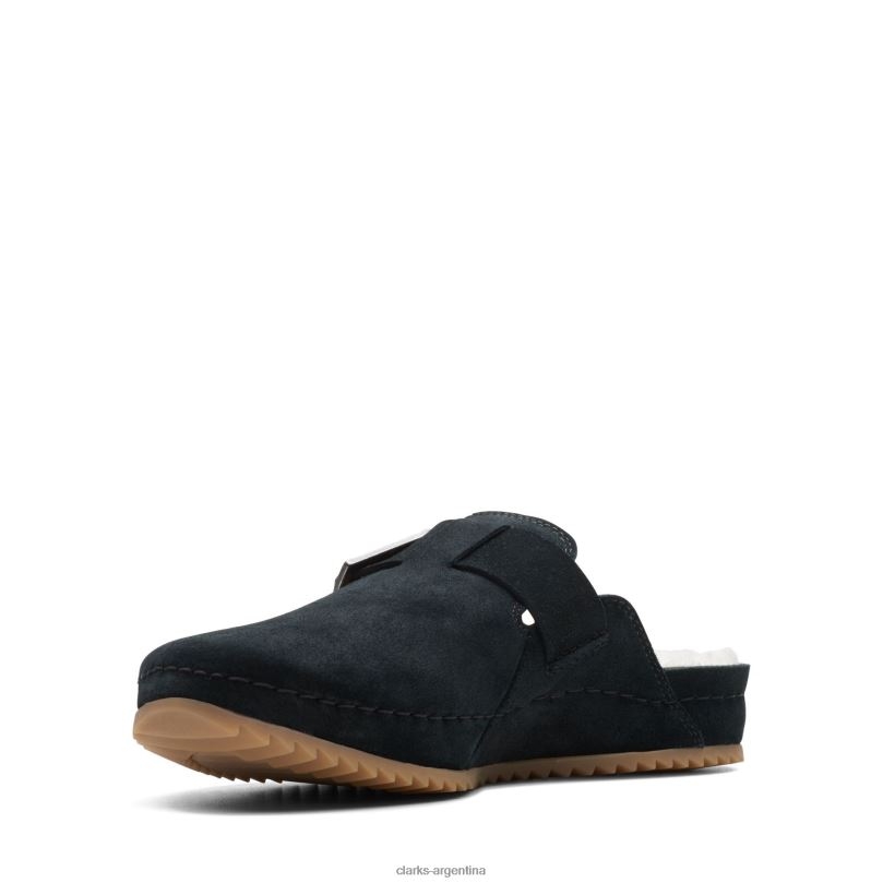 Clarks mujer 2FZPZ3054 mule brookleigh negro sde wlined clarks negro sde wlined