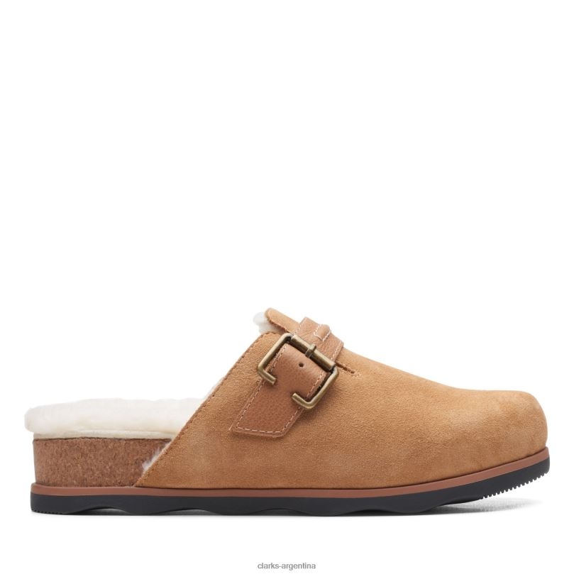 Clarks mujer 2FZPZ3403 clarks brynn slide de gamuza color canela gamuza color canela