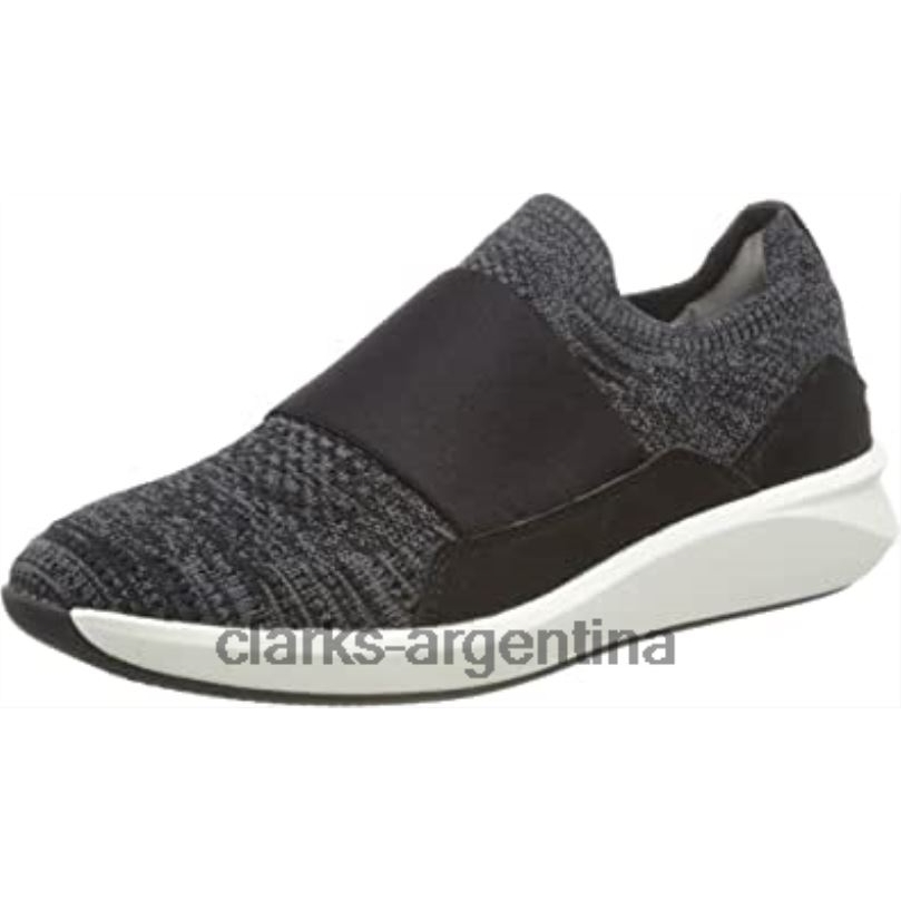 Clarks mujer 2FZPZ1083 Mule de punto negro clarks un rio knit para mujer punto negro