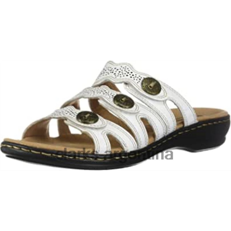 Clarks mujer 2FZPZ1176 Clarks blancos con plataforma Leisa Grace para mujer. blanco