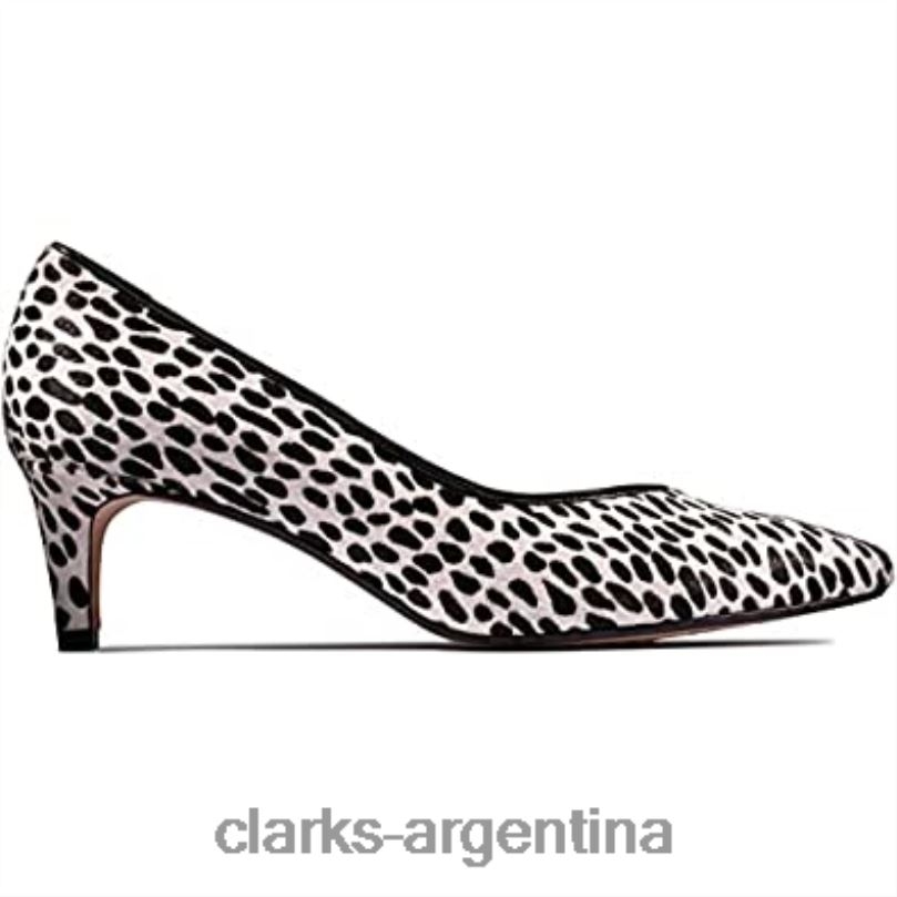 Clarks mujer 2FZPZ1608 Zapatos anchos de mujer clarks laina 55 court2 con estampado animal Huella animal