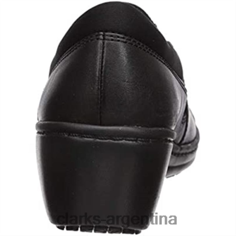 Clarks mujer 2FZPZ169 Zapatos altos clarks de cuero negro para mujer cuero negro