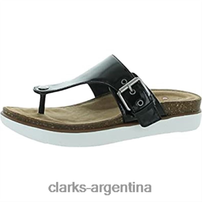 Clarks mujer 2FZPZ183 mujer elayne step charol blanco charol negro clarks charol negro