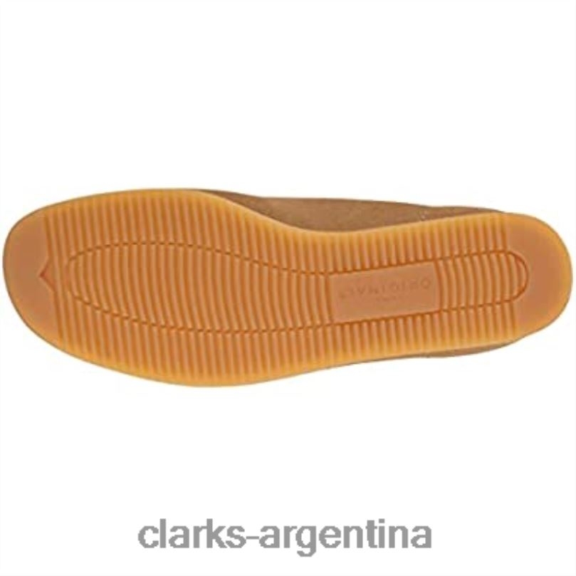 Clarks mujer 2FZPZ2441 Clarks cuña wallabee de gamuza color tostado claro nueva para mujer hecha en Vietnam gamuza color canela claro