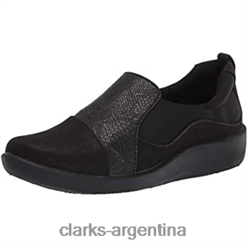 Clarks mujer 2FZPZ2711 sillian paz zapatillas bajas de mujer clarks negro serpiente combi sintetica serpiente negra combi sintética