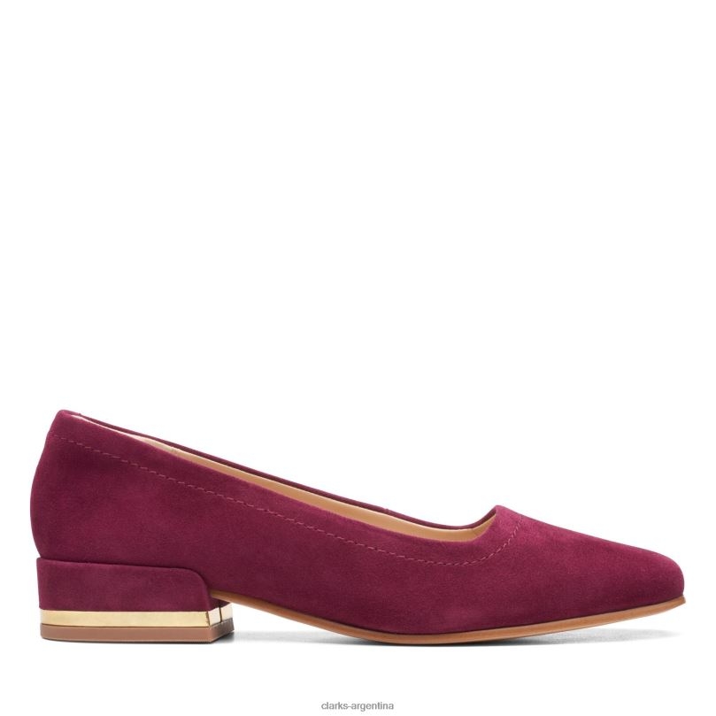 Clarks mujer 2FZPZ3119 seren 30 corte clarks merlot ante ante merlot