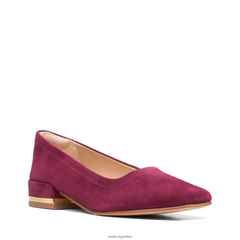 Clarks mujer 2FZPZ3119 seren 30 corte clarks merlot ante ante merlot