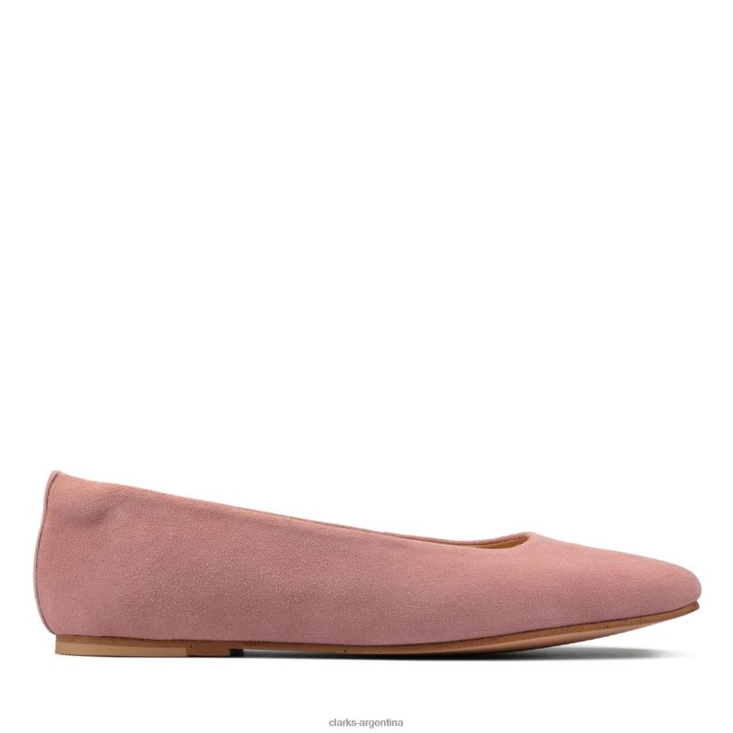 Clarks mujer 2FZPZ3168 Rose Clarks puro ballet 2 gamuza rosa