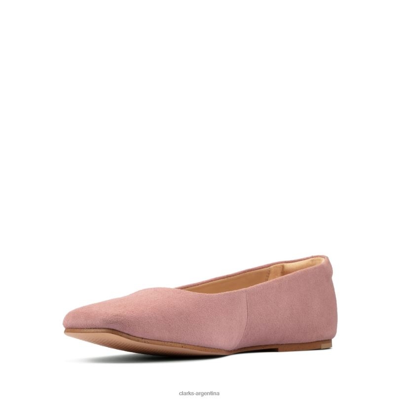 Clarks mujer 2FZPZ3168 Rose Clarks puro ballet 2 gamuza rosa