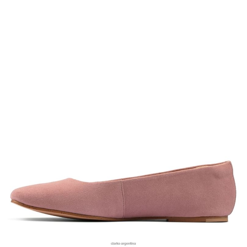 Clarks mujer 2FZPZ3168 Rose Clarks puro ballet 2 gamuza rosa