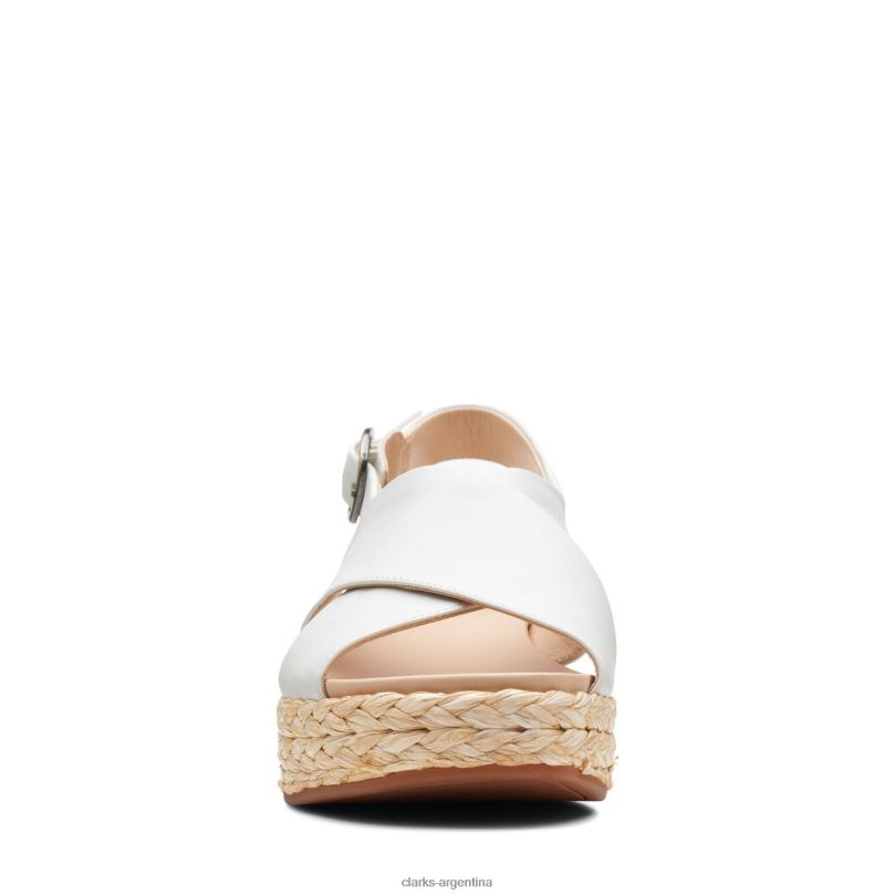 Clarks mujer 2FZPZ3426 clarks kimmei cross cuero blanco cuero blanco