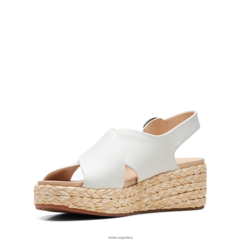 Clarks mujer 2FZPZ3426 clarks kimmei cross cuero blanco cuero blanco