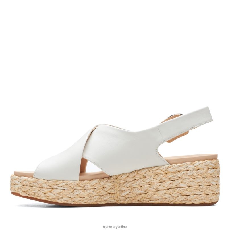 Clarks mujer 2FZPZ3426 clarks kimmei cross cuero blanco cuero blanco