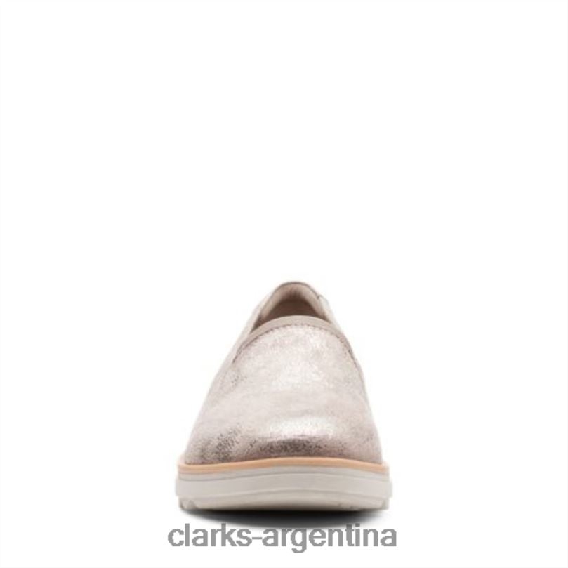 Clarks mujer 2FZPZ3879 sharon dolly clarks peltre metálico textil textil metálico peltre