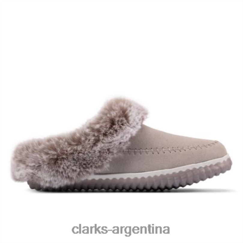 Clarks mujer 2FZPZ3896 clarks home2 soft ante gris gamuza gris
