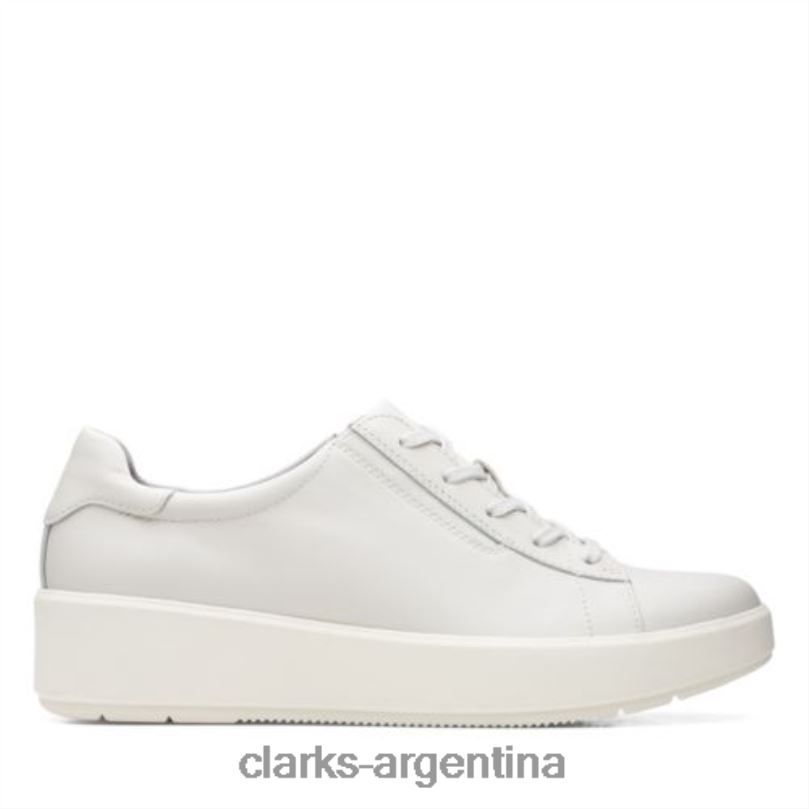 Clarks mujer 2FZPZ3898 clarks layton encaje cuero blanco cuero blanco
