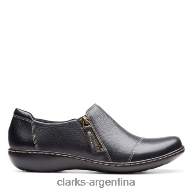 Clarks mujer 2FZPZ3901 clarks ashland palm cuero negro cuero negro