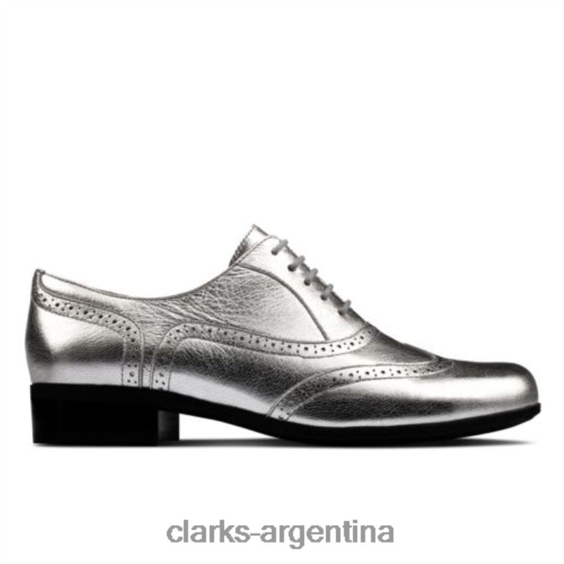 Clarks mujer 2FZPZ3931 clarks hamble roble metalizado plateado plata metalizada