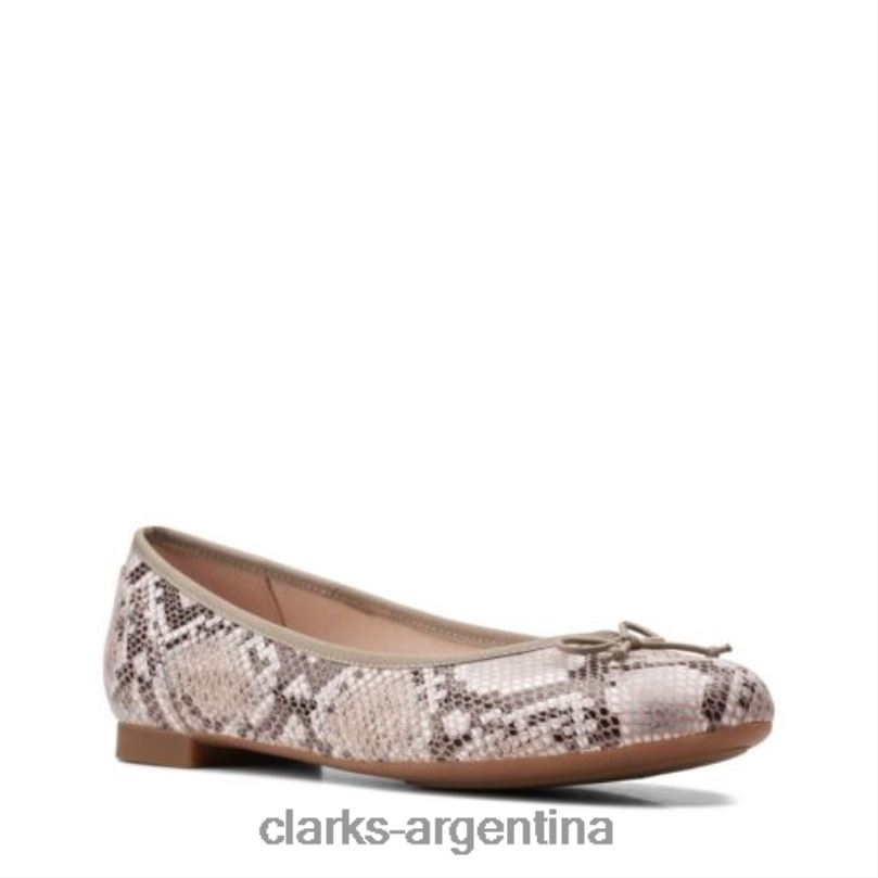 Clarks mujer 2FZPZ3939 serpiente natural flor de alta costura clarks serpiente natural
