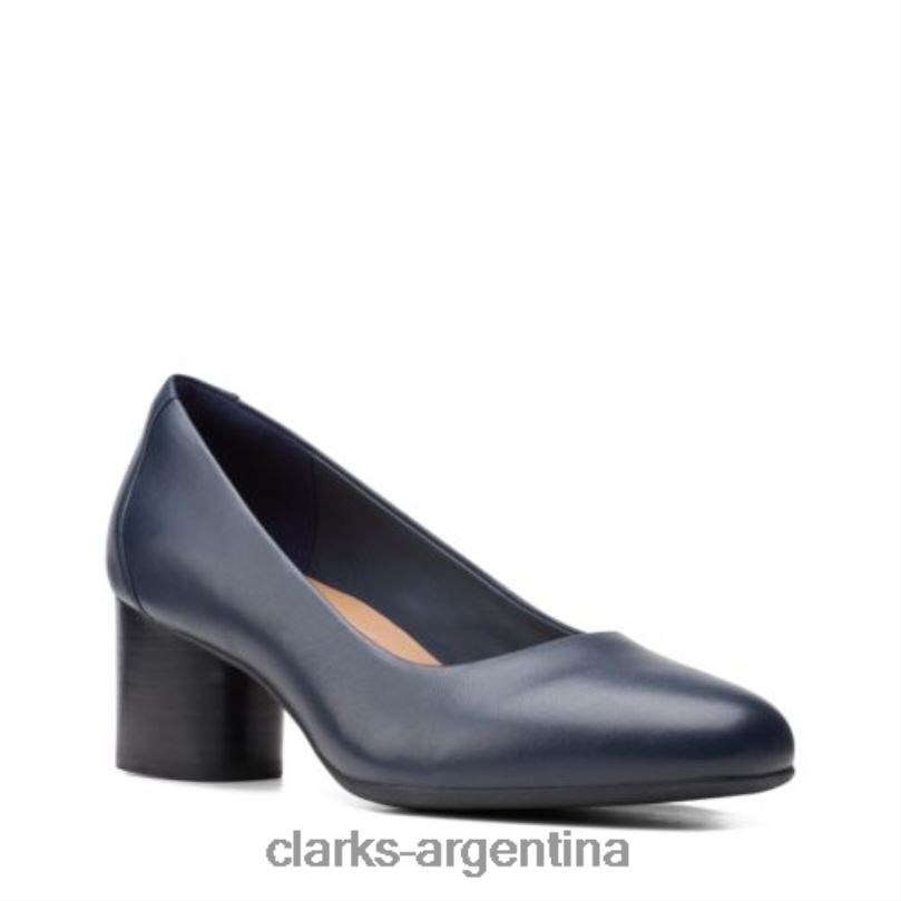Clarks mujer 2FZPZ3942 vestido un cosmo clarks de cuero azul marino cuero azul marino