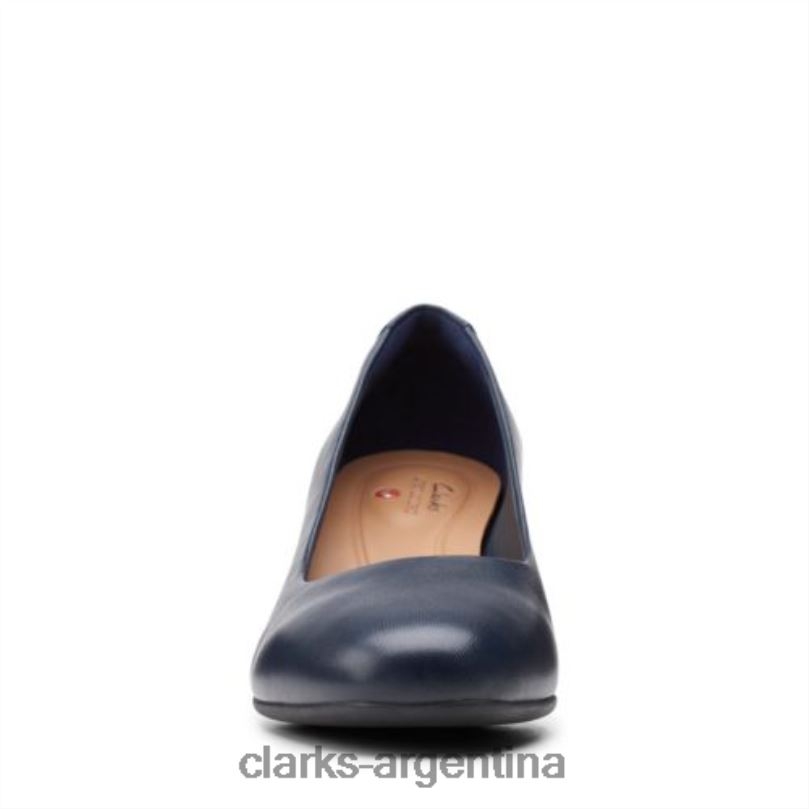 Clarks mujer 2FZPZ3942 vestido un cosmo clarks de cuero azul marino cuero azul marino