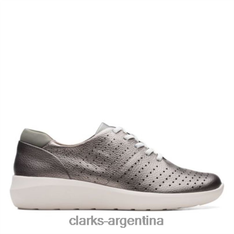 Clarks mujer 2FZPZ3978 clarks kayleigh aster cuero peltre cuero peltre