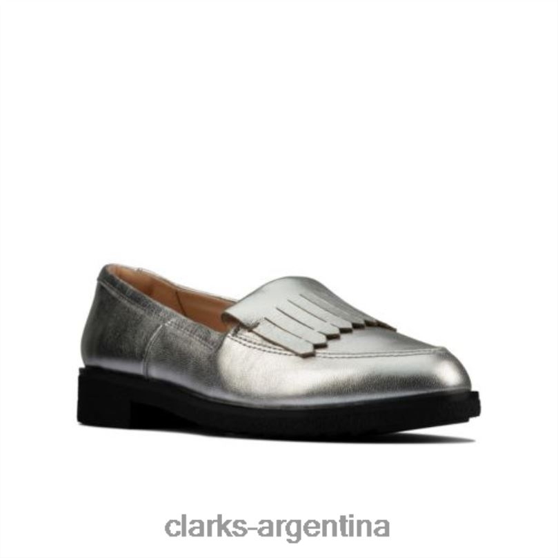Clarks mujer 2FZPZ3987 falda escocesa clarks griff plateada metalizada plata metalizada