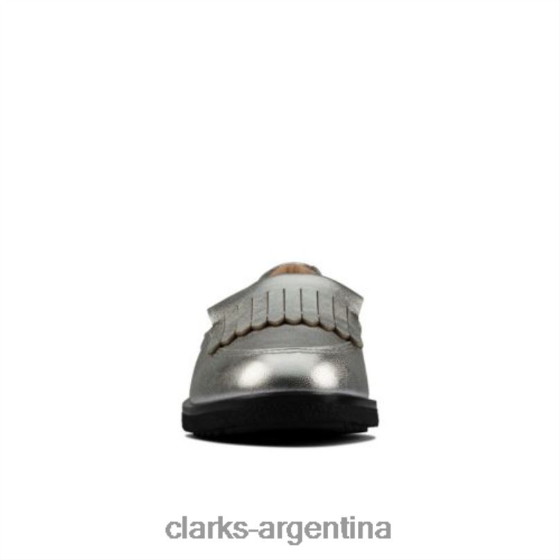 Clarks mujer 2FZPZ3987 falda escocesa clarks griff plateada metalizada plata metalizada
