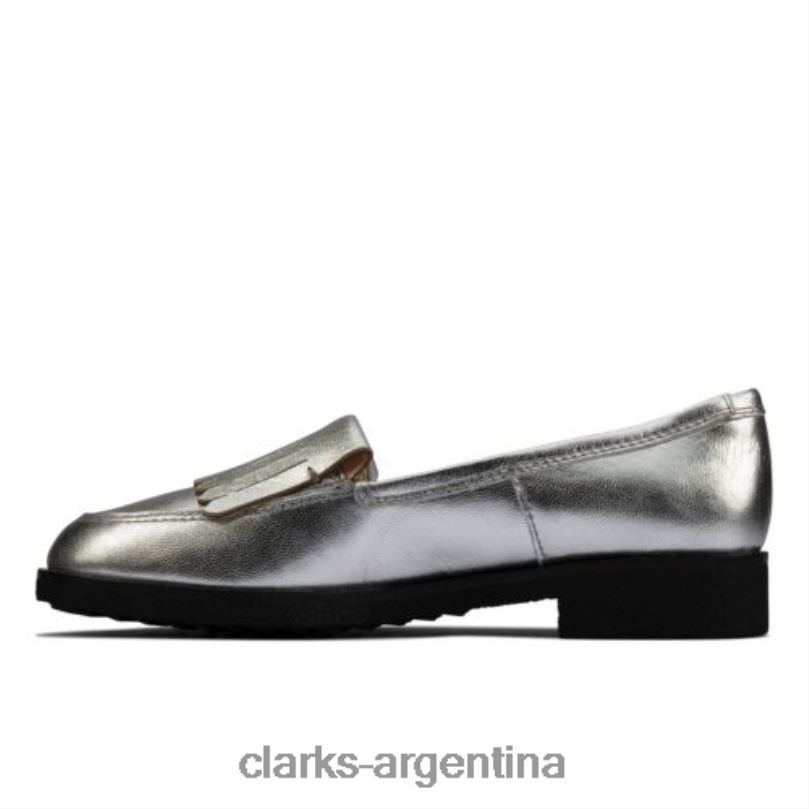 Clarks mujer 2FZPZ3987 falda escocesa clarks griff plateada metalizada plata metalizada