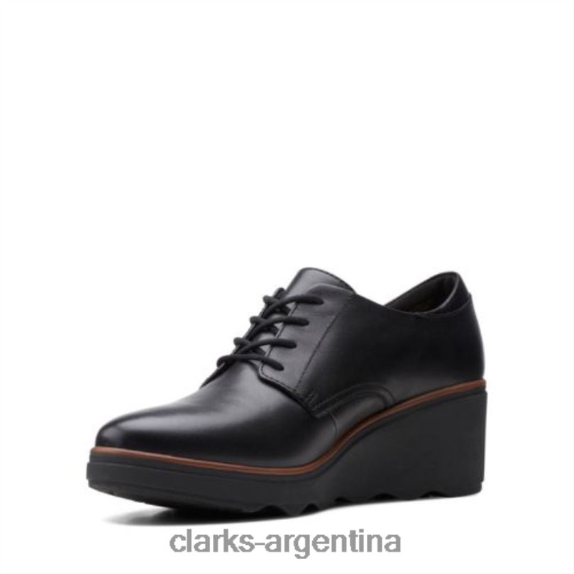Clarks mujer 2FZPZ3988 Clarks Mazy Hyannis de cuero negro. cuero negro