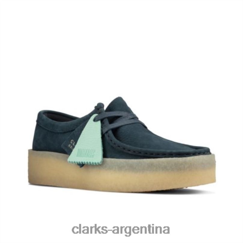 Clarks mujer 2FZPZ4000 taza clarks wallabee de nubuck azul nubuck azul