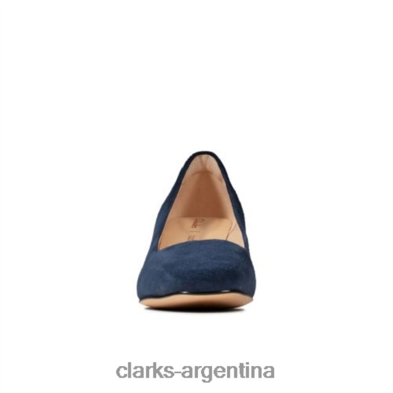Clarks mujer 2FZPZ4020 clarks rosa transparente de ante azul marino gamuza azul marino