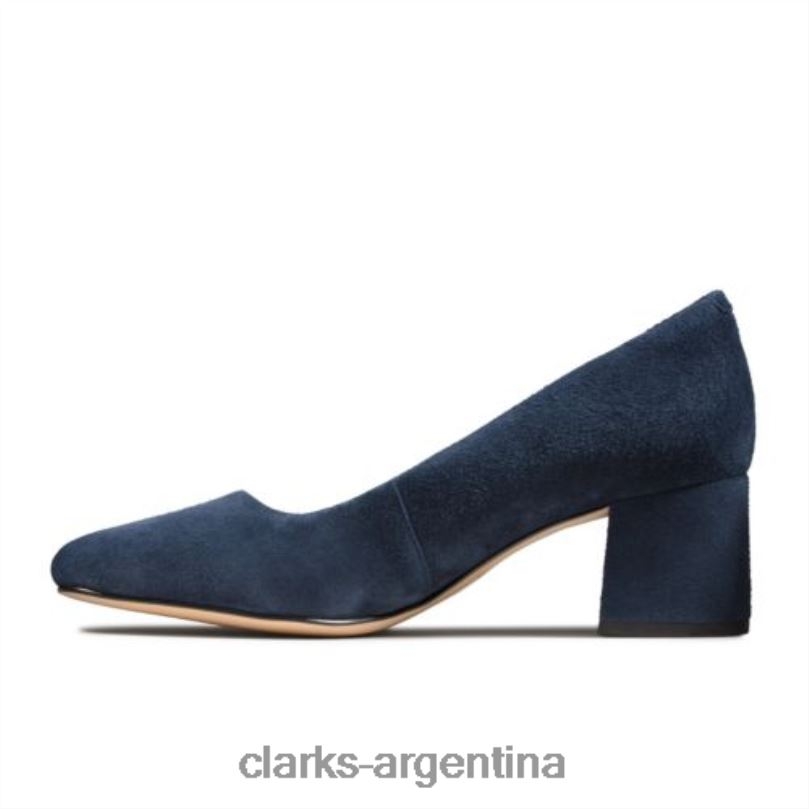 Clarks mujer 2FZPZ4020 clarks rosa transparente de ante azul marino gamuza azul marino