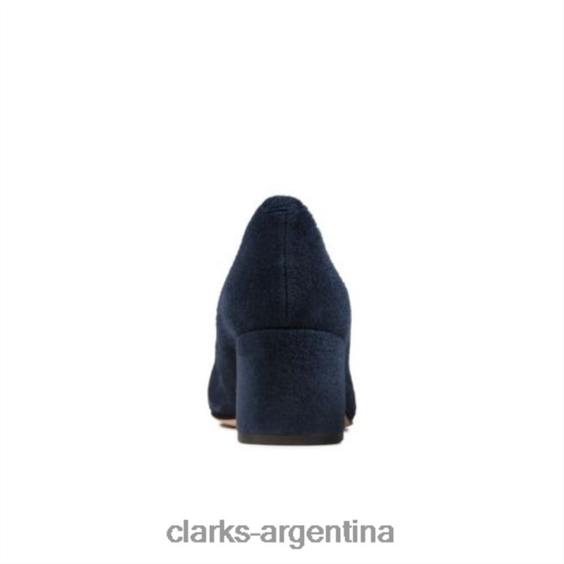 Clarks mujer 2FZPZ4020 clarks rosa transparente de ante azul marino gamuza azul marino