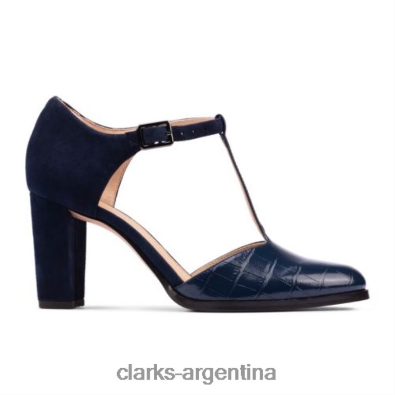 Clarks mujer 2FZPZ4040 clarks cocodrilo azul marino kayl85 tbar 2 cocodrilo azul marino