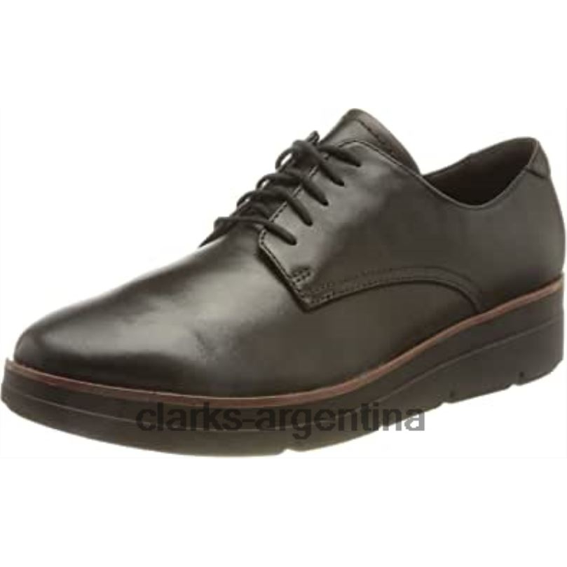 Clarks mujer 2FZPZ1184 clarks shayllace oxford de cuero negro para mujer