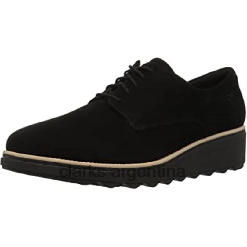 Clarks mujer 2FZPZ1214 clarks sharon noel oxford negro nubuck mujer