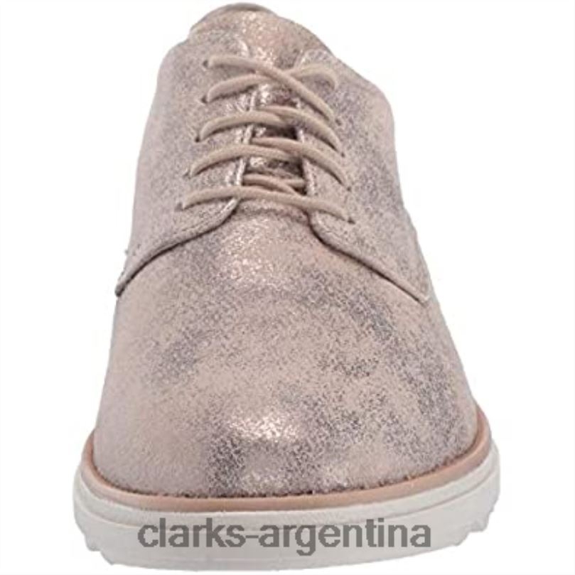 Clarks mujer 2FZPZ2328 Clarks Sharon Crystal Oxford de gamuza peltre para mujer