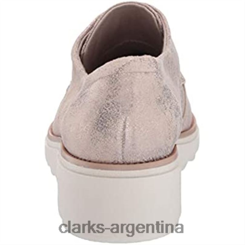 Clarks mujer 2FZPZ2328 Clarks Sharon Crystal Oxford de gamuza peltre para mujer