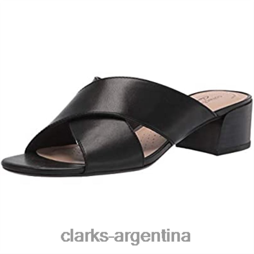 Clarks mujer 2FZPZ1052 Sandalia tacón caroleigh mujer piel negra clarks cuero negro