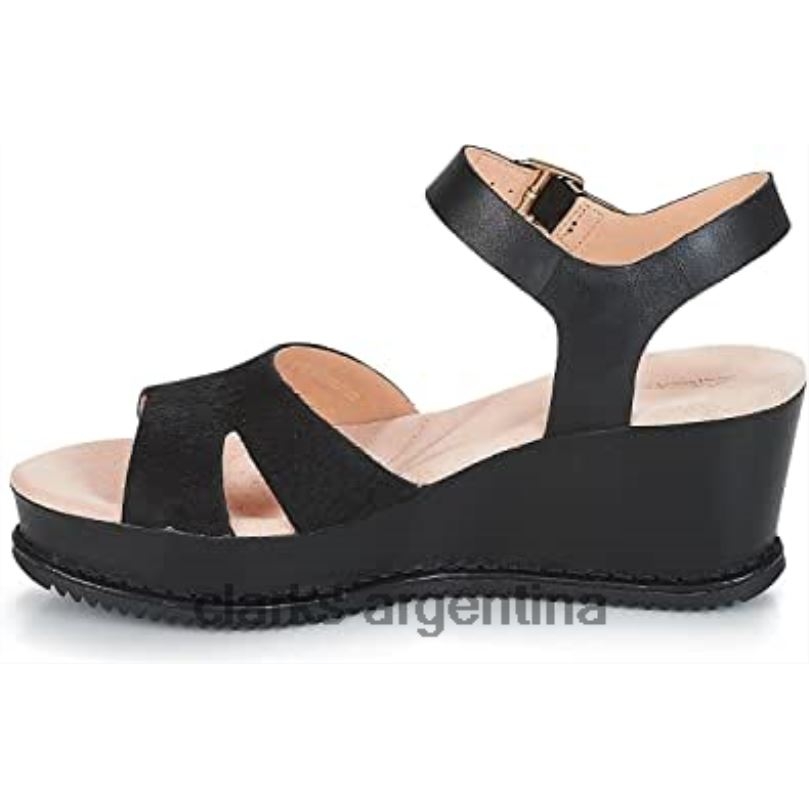 Clarks mujer 2FZPZ1232 Sandalias Clarks Akilah Eden de mujer en color negro cuero negro
