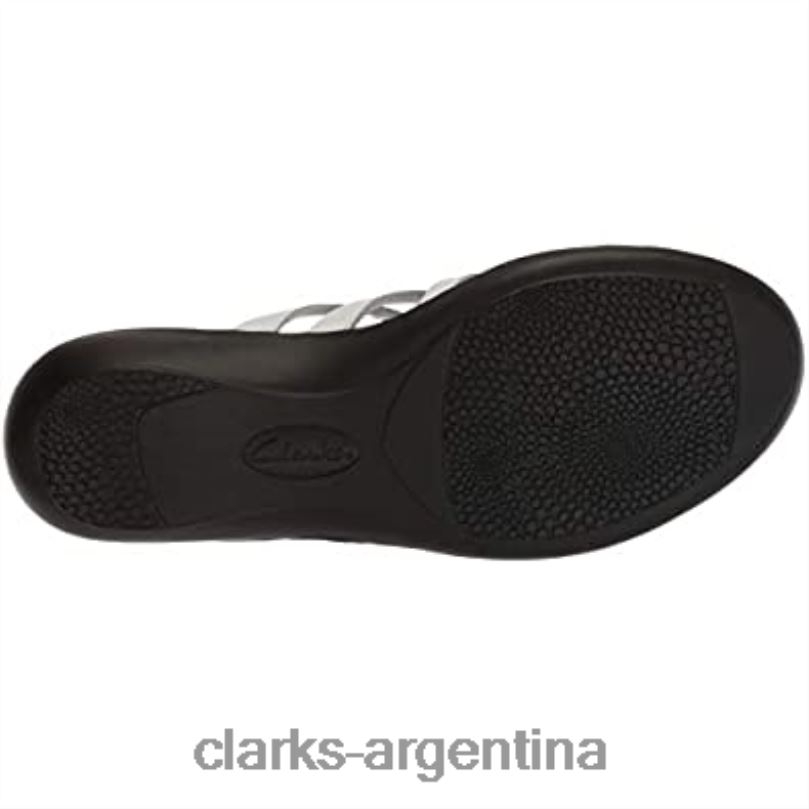 Clarks mujer 2FZPZ1339 Sandalia Clarks Sonar Pilot de piel blanca para mujer. cuero blanco
