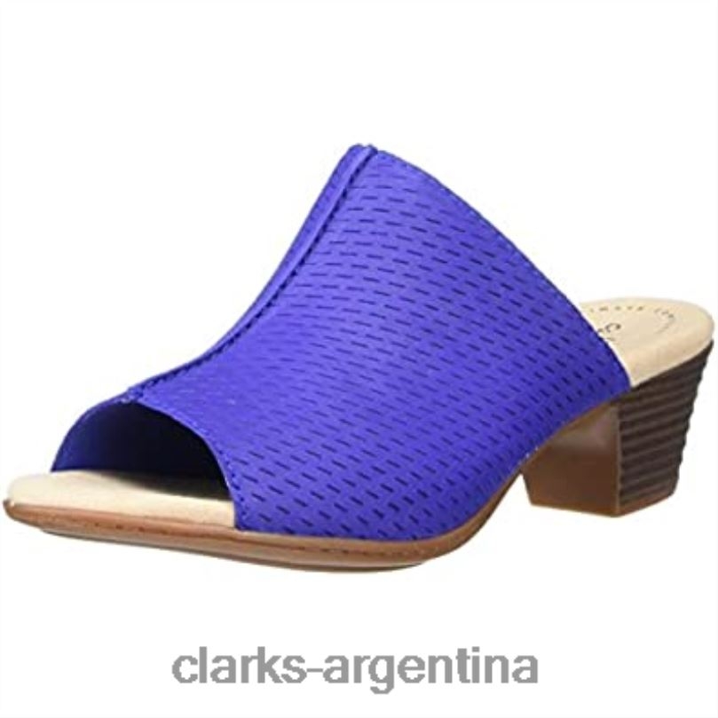 Clarks mujer 2FZPZ1469 sandalia de tacón caddy valarie para mujer clarks nubuck cobalto nubuck cobalto