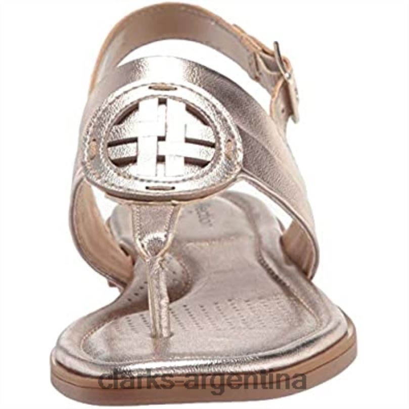 Clarks mujer 2FZPZ1603 Sandalia plana clarks reyna glam de mujer sintética metalizada