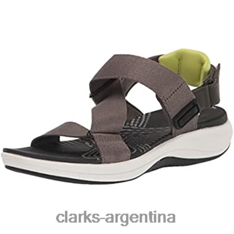 Clarks mujer 2FZPZ1642 Sandalias planas clarks mira sun para mujer textil oliva oscuro