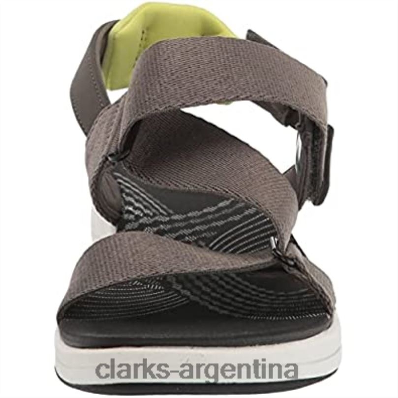 Clarks mujer 2FZPZ1642 Sandalias planas clarks mira sun para mujer textil oliva oscuro