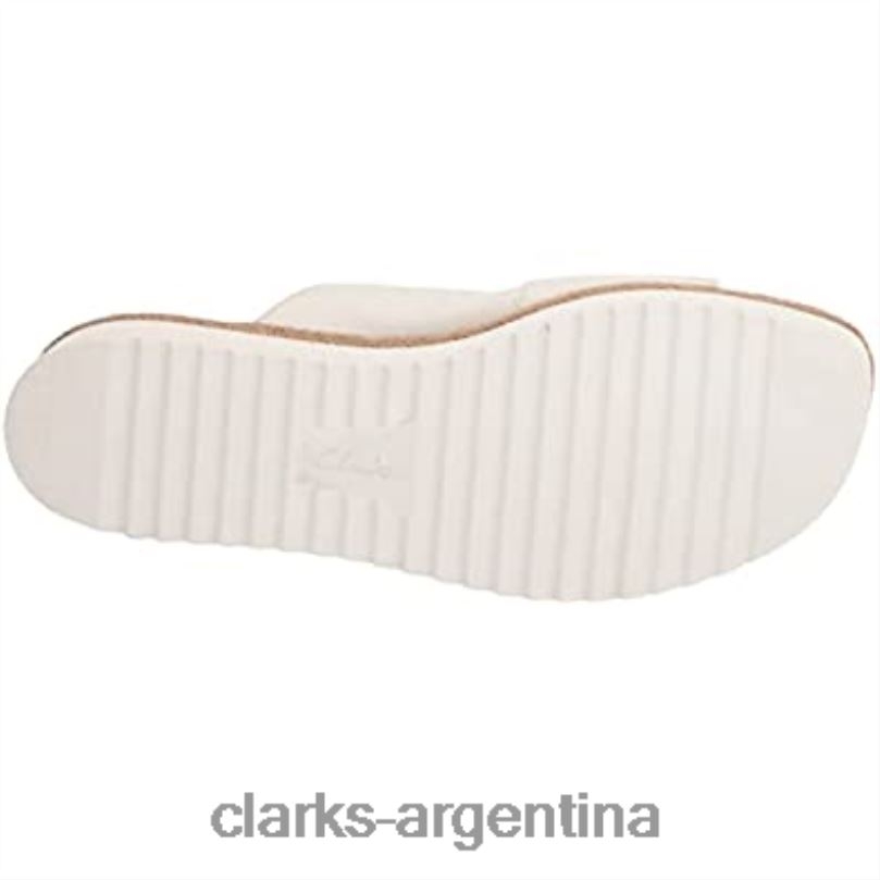 Clarks mujer 2FZPZ1721 Sandalias clarks lana beach de cuero blanco para mujer cuero blanco