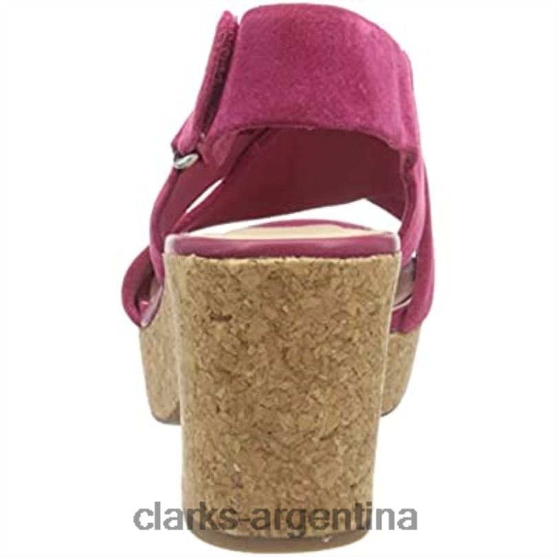 Clarks mujer 2FZPZ1818 Sandalias con tira al tobillo Clarks 261479264 para mujer rosa
