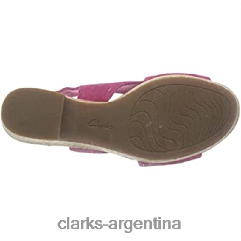 Clarks mujer 2FZPZ1818 Sandalias con tira al tobillo Clarks 261479264 para mujer rosa